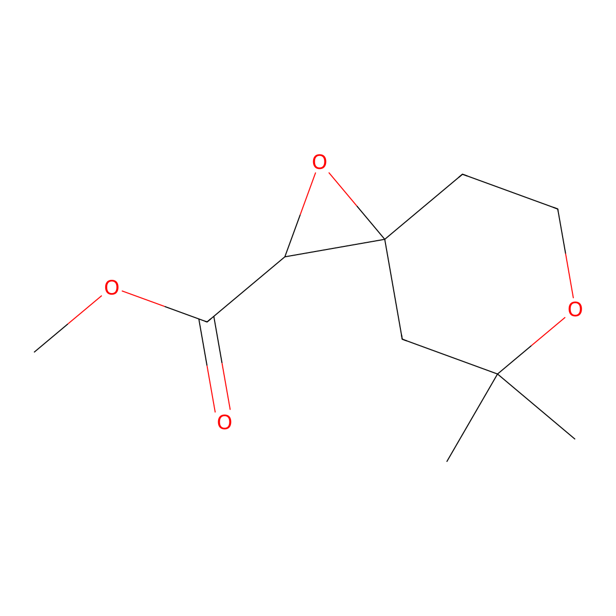 Methyl 5,5-dimethyl-1,6-dioxaspiro[2.5]octane-2-carboxylate molecular structure, CAS 115996-47-9
