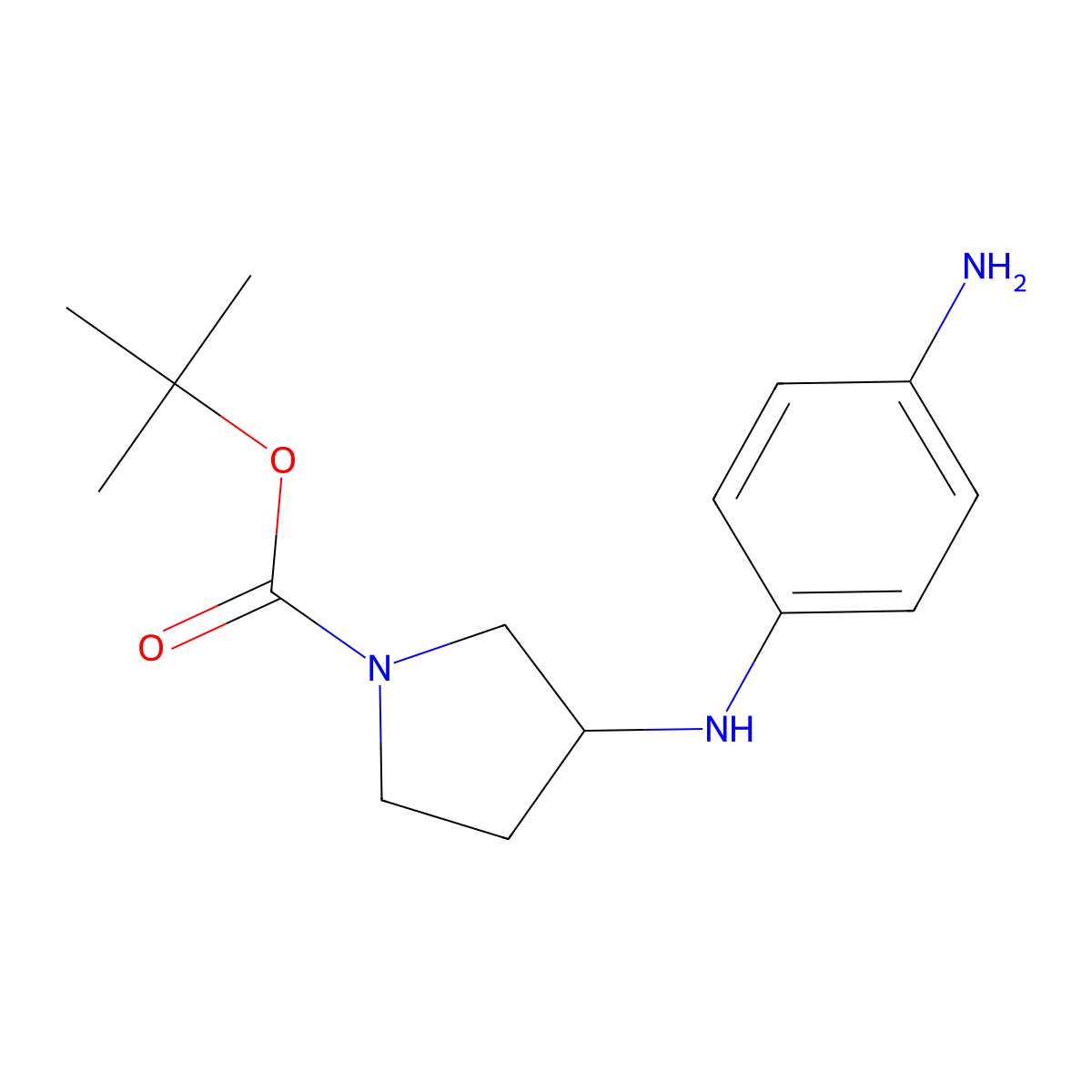 tert-Butyl 3-(4-aminoanilino)pyrrolidine-1-carboxylate molecular structure, CAS 1159976-32-5