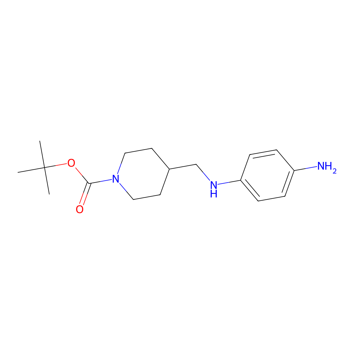 4-[(4-Amino-phenylamino)-methyl]-piperidine-1-carboxylic acid tert-butyl ester molecular structure, CAS 1159976-33-6