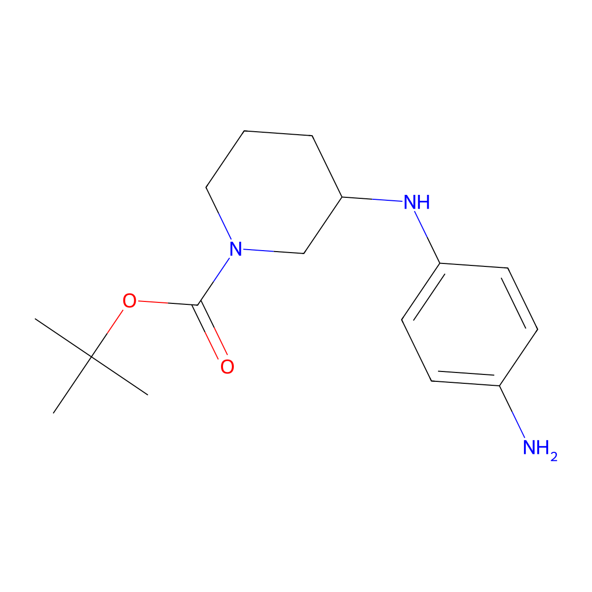 tert-Butyl 3-(4-aminoanilino)piperidine-1-carboxylate molecular structure, CAS 1159976-34-7