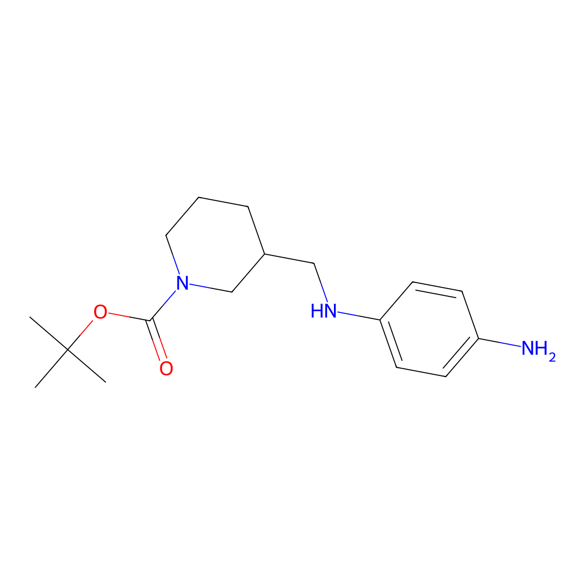 tert-Butyl 3-[(4-aminoanilino)methyl]piperidine-1-carboxylate molecular structure, CAS 1159976-35-8
