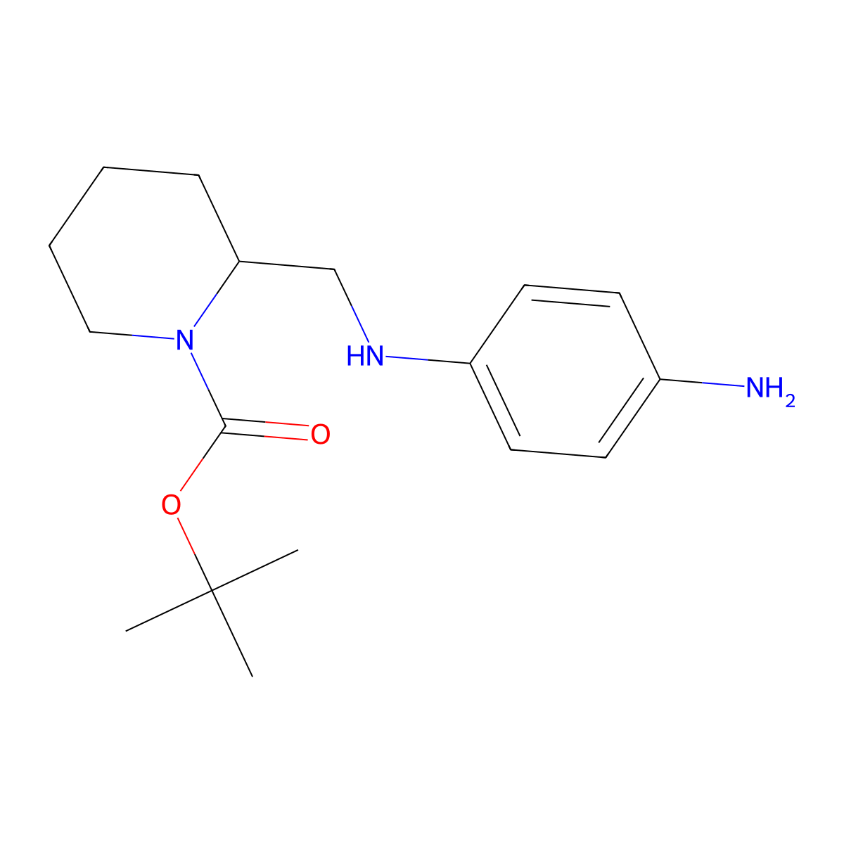 tert-Butyl 2-[(4-aminoanilino)methyl]piperidine-1-carboxylate molecular structure, CAS 1159976-36-9