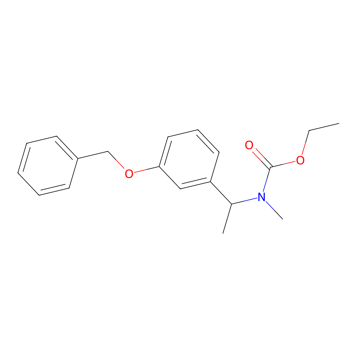 N-[1-(3'-Benzyloxyphenyl)ethyl]-N-methyl-O-ethylcarbamate molecular structure, CAS 1159977-08-8