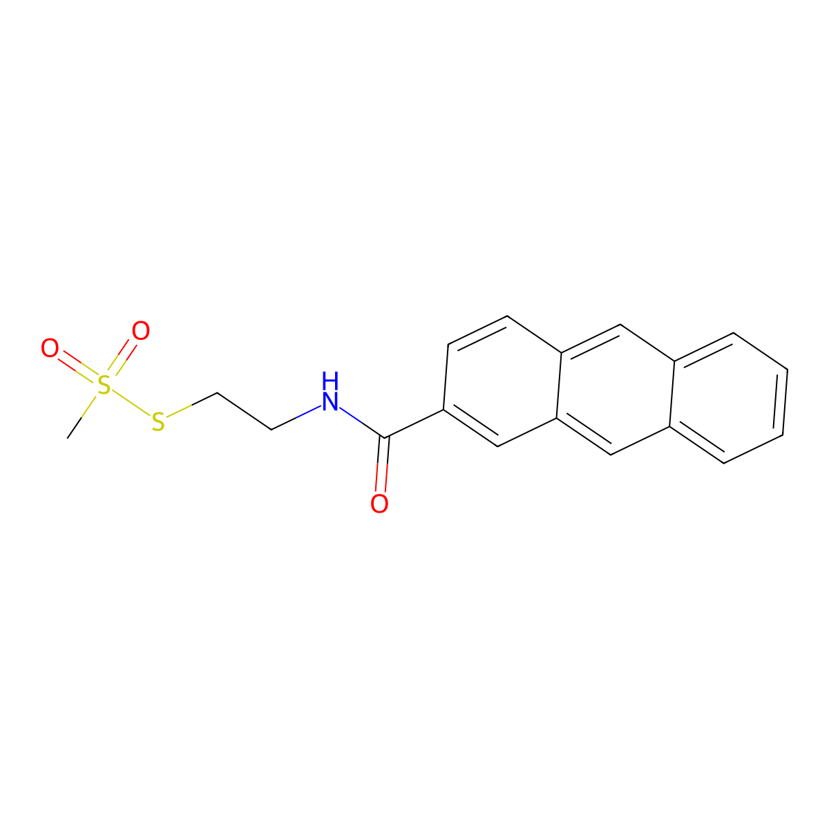 2-Carboxyanthracene MTSEA Amide molecular structure, CAS 1159977-18-0