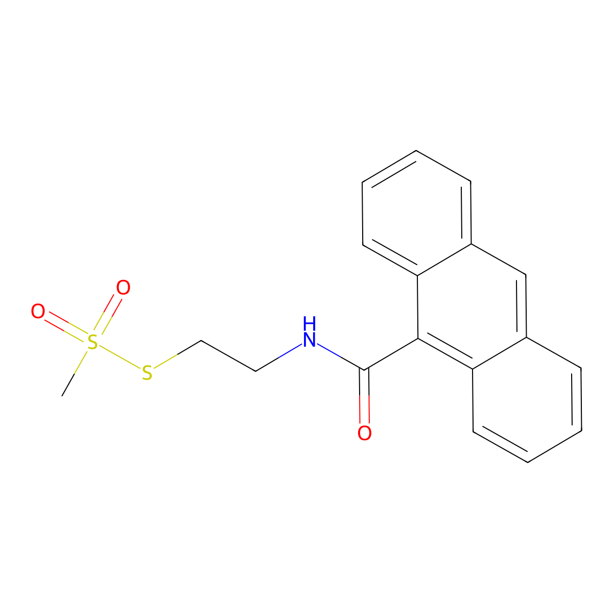 9-Carboxyanthracene MTSEA Amide molecular structure, CAS 1159977-19-1