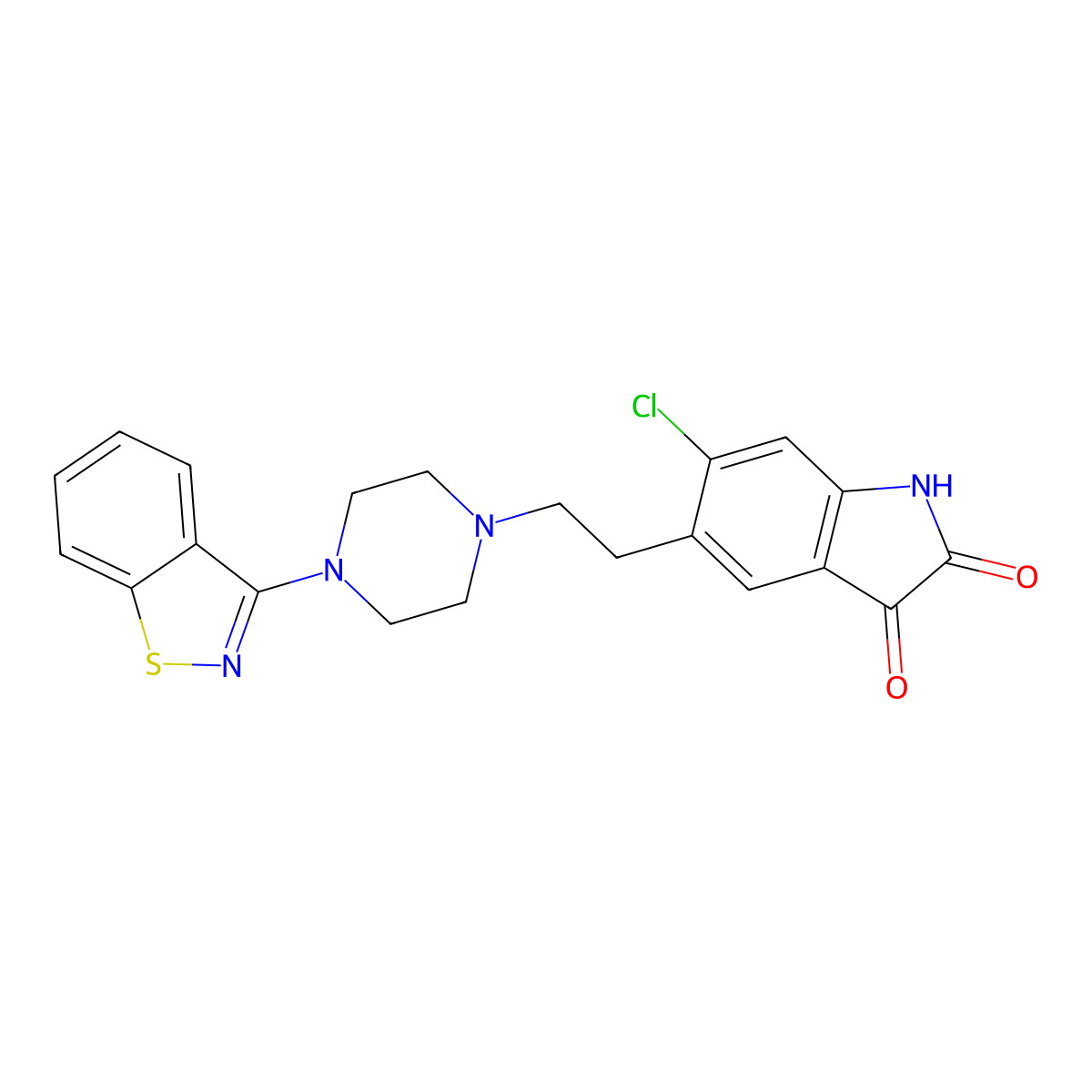 3-Oxo ziprasidone molecular structure, CAS 1159977-56-6