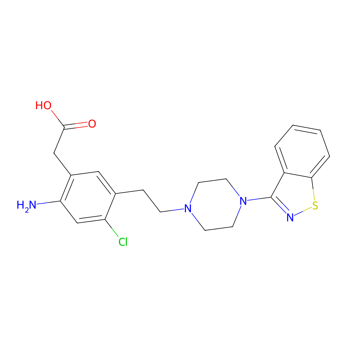 1,2-Seco-ziprasidone molecular structure, CAS 1159977-64-6