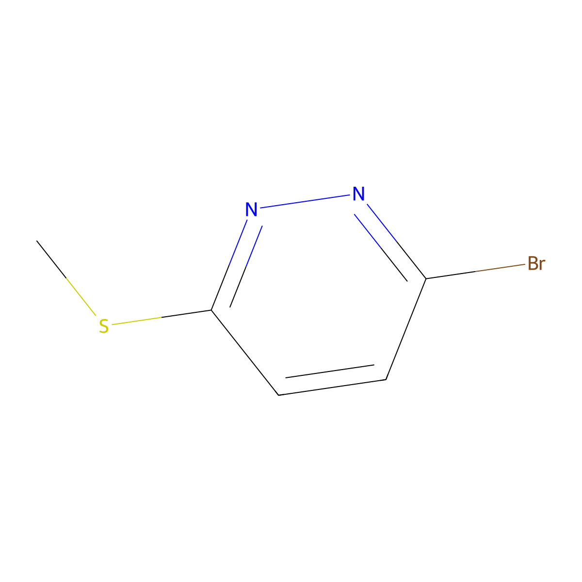 3-Bromo-6-(methylsulfanyl)pyridazine molecular structure, CAS 1159977-67-9