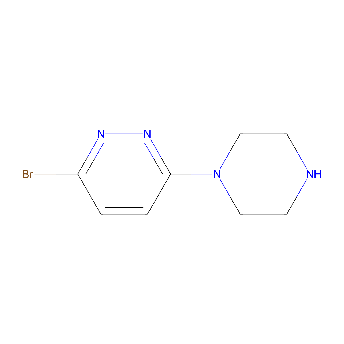 3-Bromo-6-(piperazin-1-YL)pyridazine molecular structure, CAS 1159977-68-0
