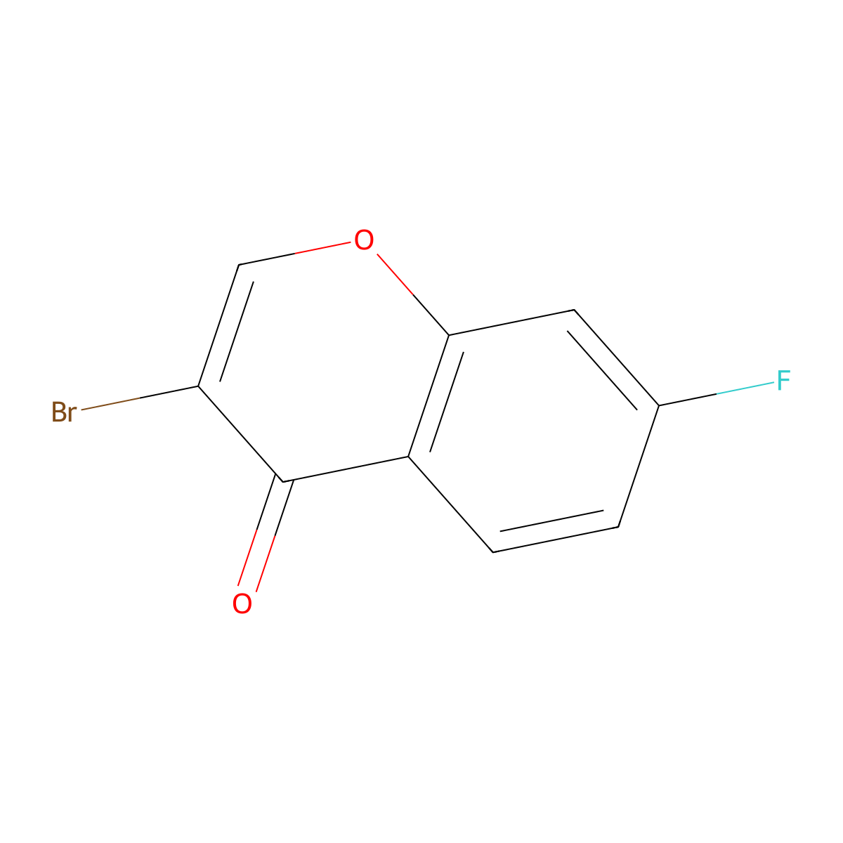 3-Bromo-7-fluoro-4H-1-benzopyran-4-one molecular structure, CAS 1159978-73-0