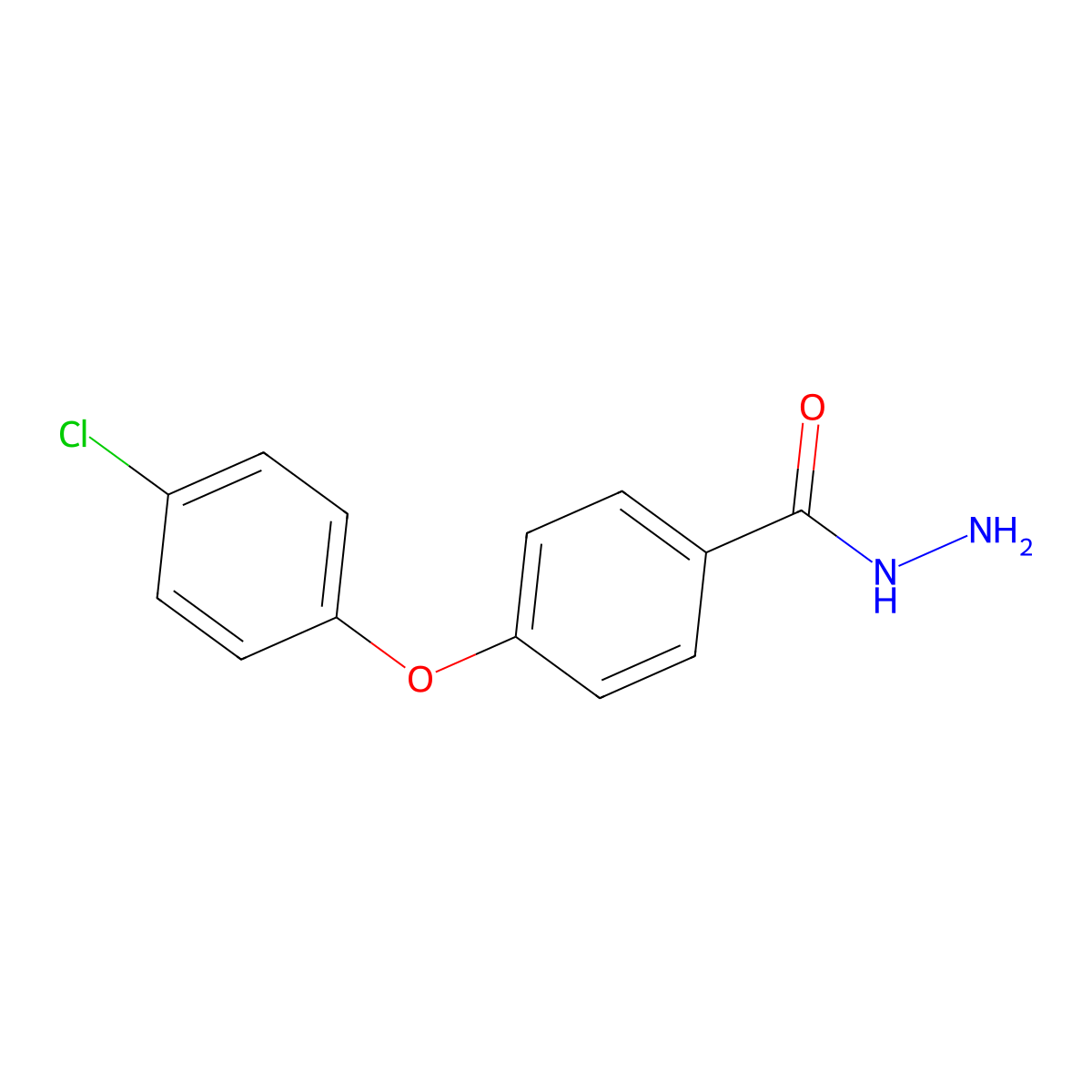 4-(4-Chlorophenoxy)benzohydrazide molecular structure, CAS 1159979-09-5