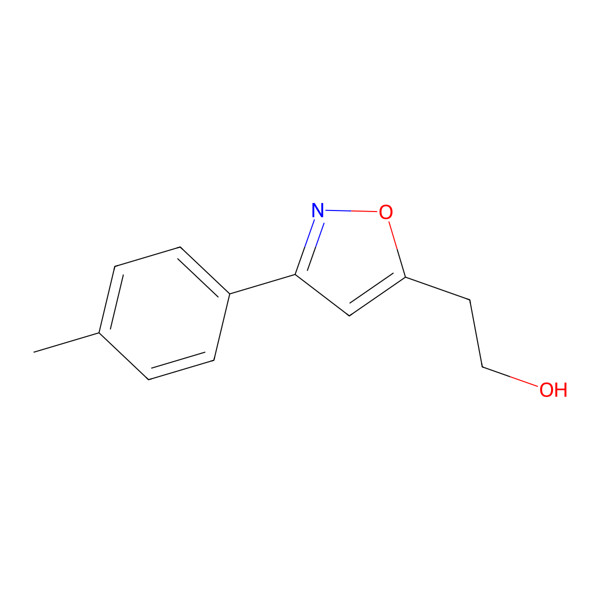 2-(3-p-Tolylisoxazol-5-yl)ethanol molecular structure, CAS 1159979-38-0