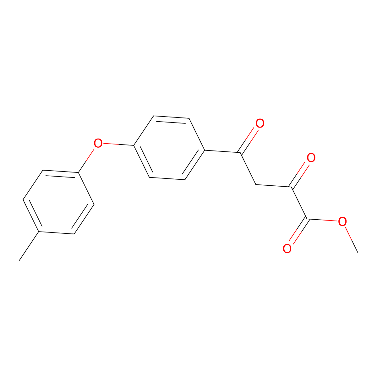 Methyl 4-(4-(p-tolyloxy)phenyl)-2,4-dioxobutanoate molecular structure, CAS 1159979-94-8