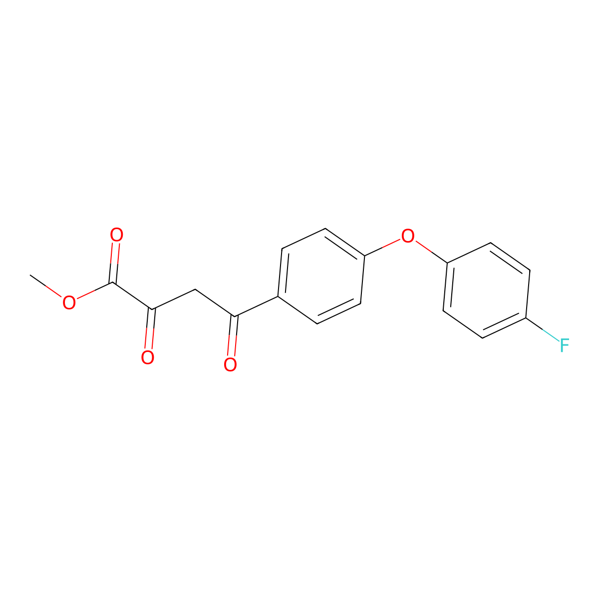 Methyl 4-(4-(4-fluorophenoxy)phenyl)-2,4-dioxobutanoate molecular structure, CAS 1159979-96-0