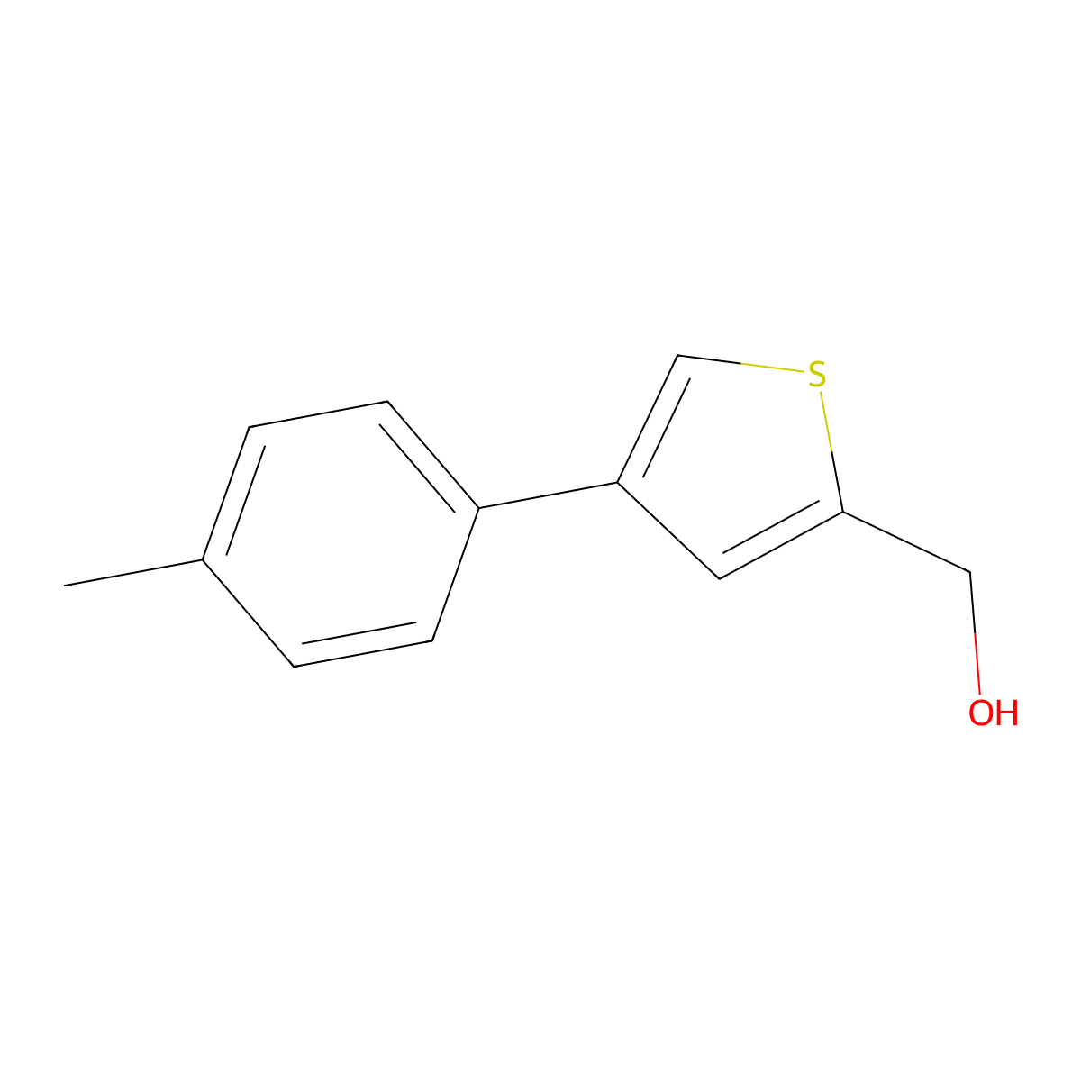 (4-p-Tolylthiophen-2-yl)methanol molecular structure, CAS 1159980-49-0