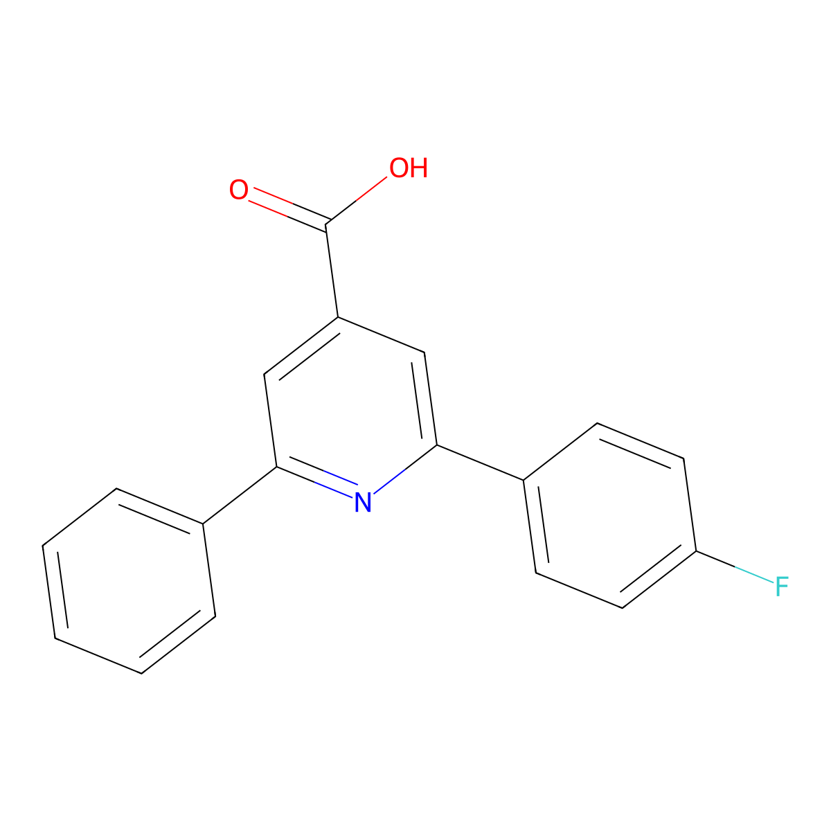 2-(4-Fluorophenyl)-6-phenylpyridine-4-carboxylic acid molecular structure, CAS 1159980-65-0