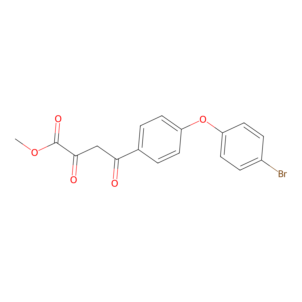 Methyl 4-(4-(4-bromophenoxy)phenyl)-2,4-dioxobutanoate molecular structure, CAS 1159981-00-6