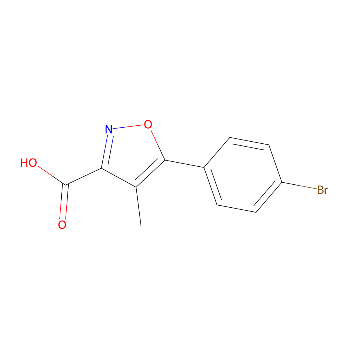 5-(4-Bromophenyl)-4-methyl-1,2-oxazole-3-carboxylic acid molecular structure, CAS 1159981-35-7