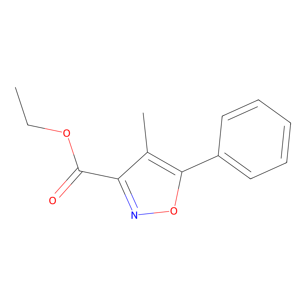 Ethyl 4-methyl-5-phenyl-3-isoxazolecarboxylate molecular structure, CAS 1159981-37-9