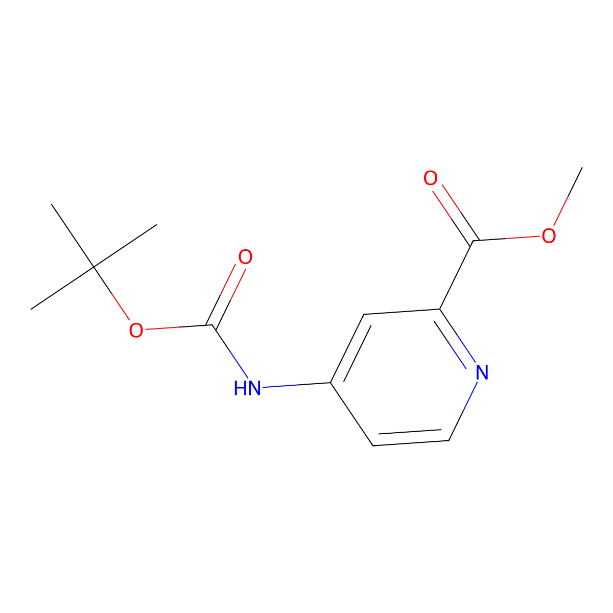 4-tert-Butoxycarbonylamino-pyridine-2-carboxylic acid methyl ester molecular structure, CAS 1159981-86-8