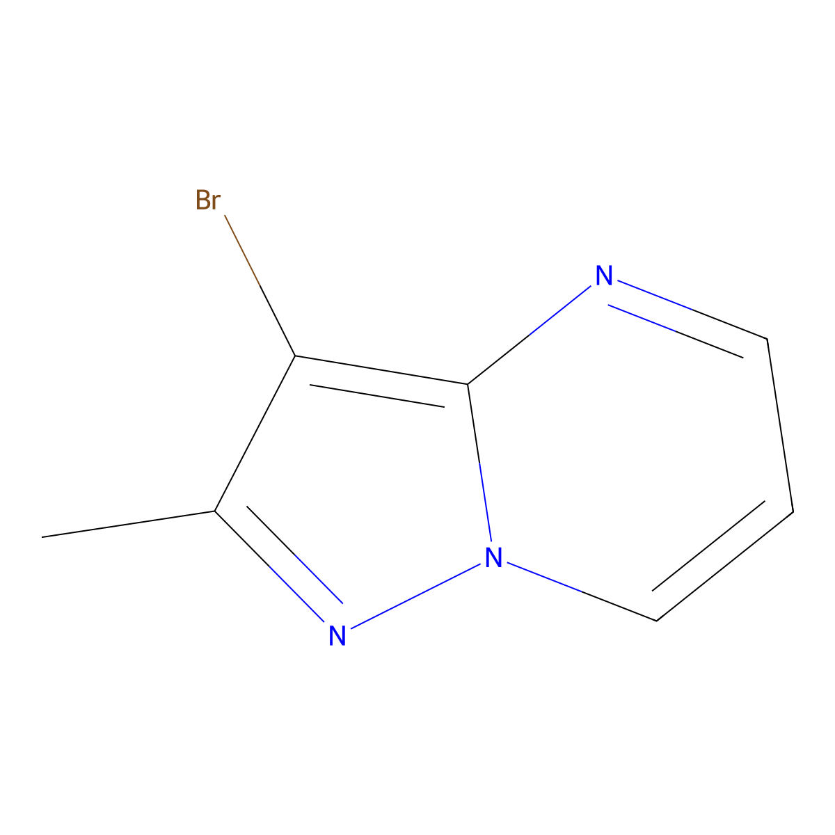 3-Bromo-2-methylpyrazolo(1,5-a)pyrimidine molecular structure, CAS 1159981-96-0