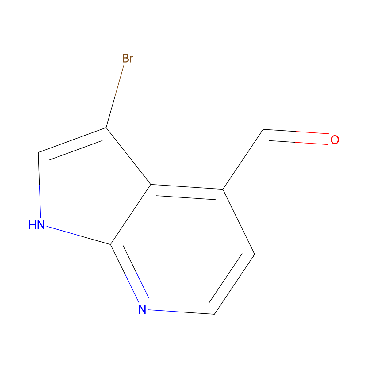 3-Bromo-1H-pyrrolo[2,3-B]pyridine-4-carbaldehyde molecular structure, CAS 1159982-08-7