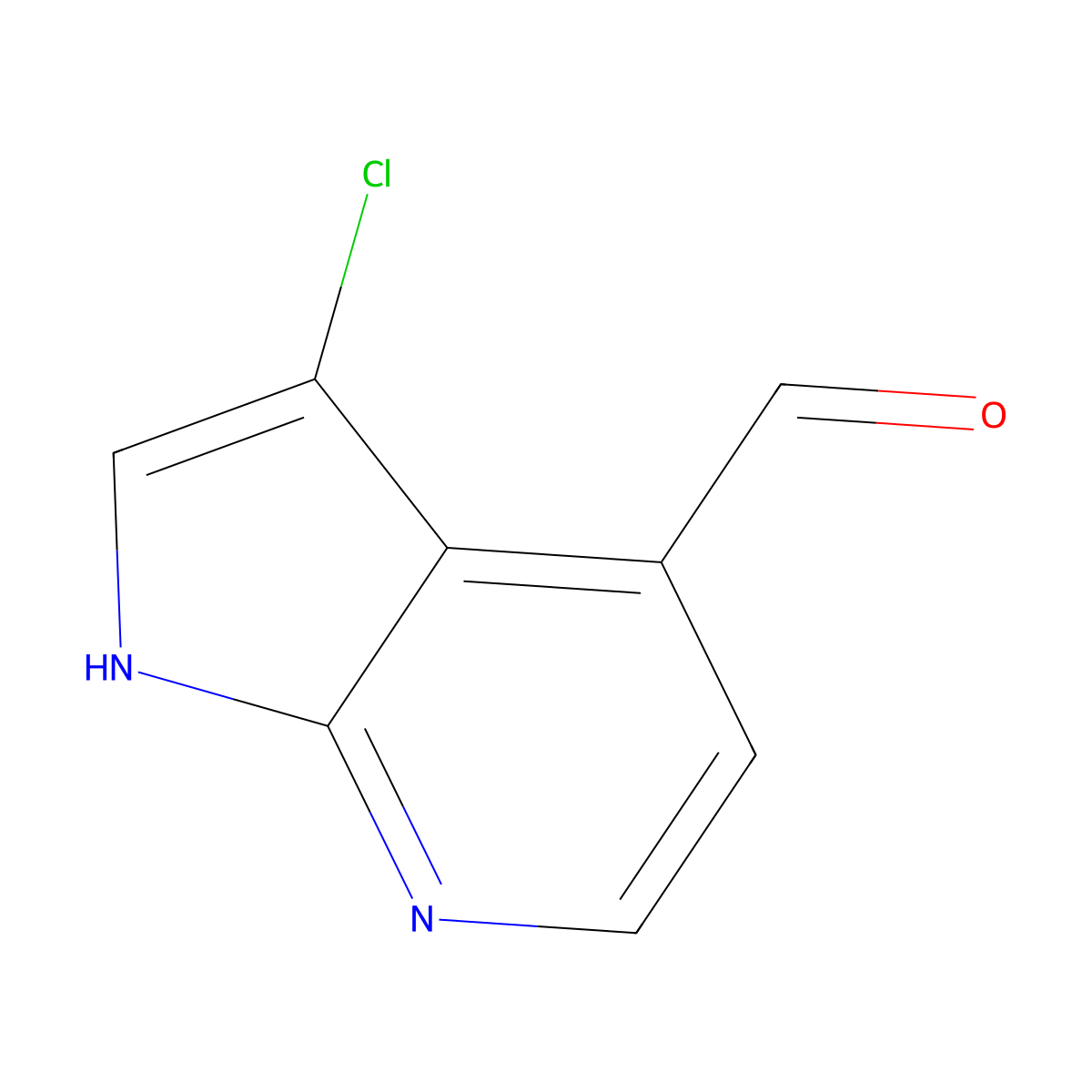 3-Chloro-1H-pyrrolo[2,3-B]pyridine-4-carbaldehyde molecular structure, CAS 1159982-12-3