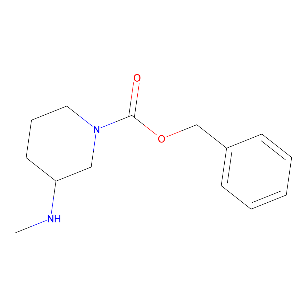 3-Methylamino-piperidine-1-carboxylic acid benzyl ester molecular structure, CAS 1159982-25-8