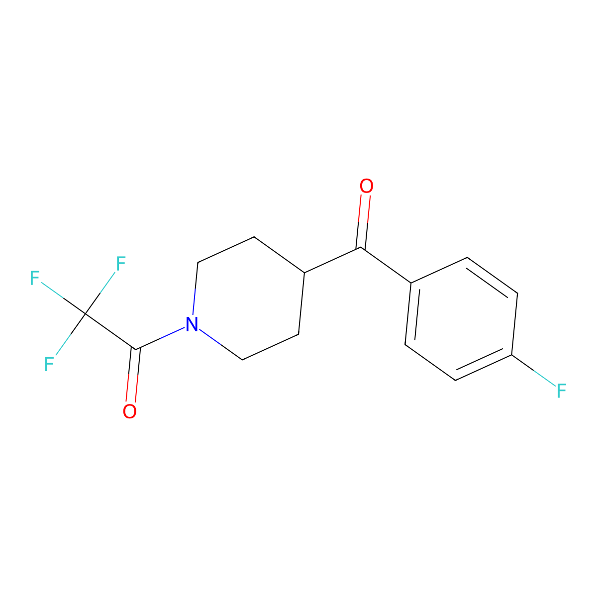 2,2,2-Trifluoro-1-(4-(4-fluorobenzoyl)piperidin-1-yl)ethanone molecular structure, CAS 1159982-32-7