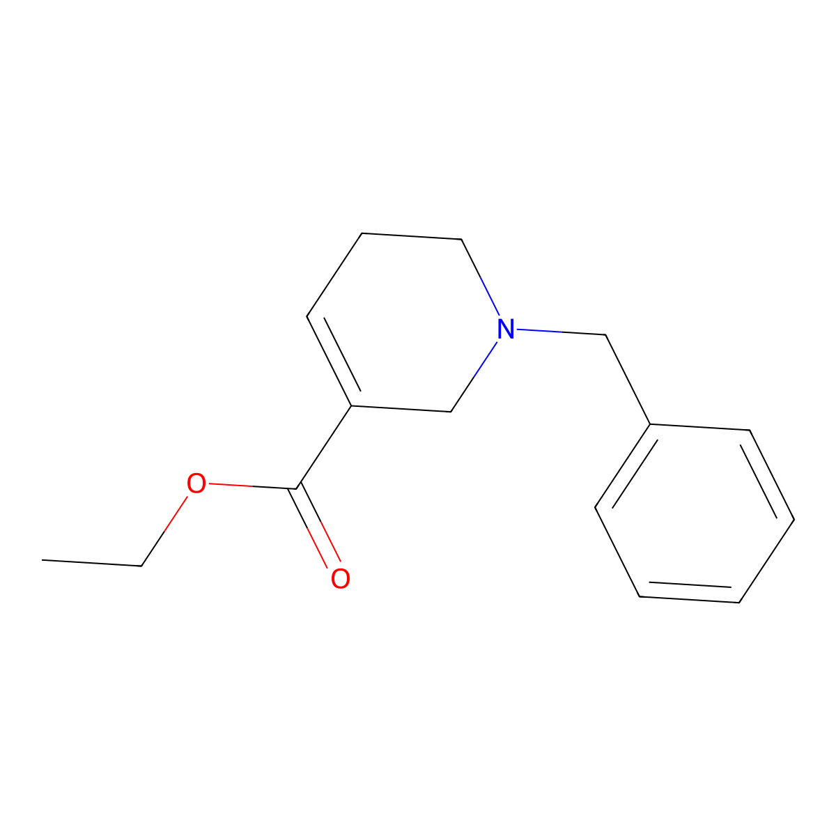 Ethyl 1-benzyl-1,2,5,6-tetrahydropyridine-3-carboxylate molecular structure, CAS 1159982-41-8