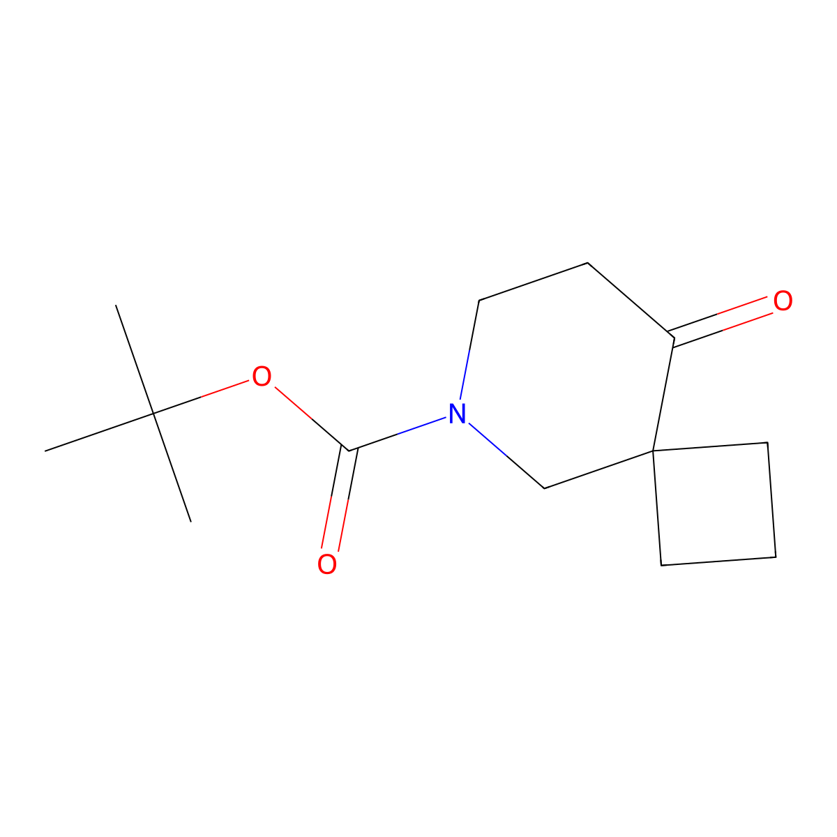 Tert-butyl 9-oxo-6-azaspiro[3.5]nonane-6-carboxylate molecular structure, CAS 1159982-50-9