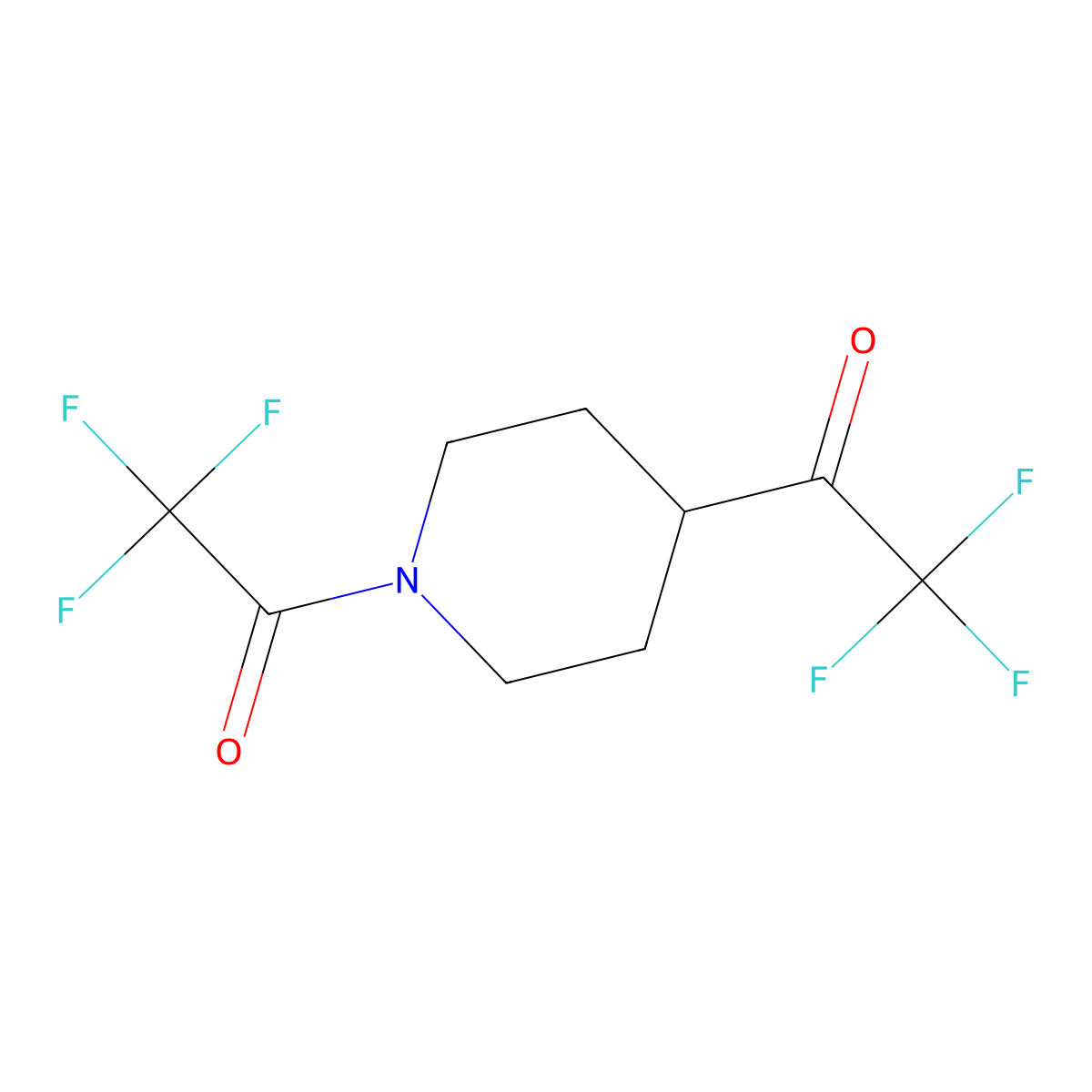 2,2,2-Trifluoro-1-[1-(2,2,2-trifluoroacetyl)-4-piperidyl]ethanone molecular structure, CAS 1159982-56-5