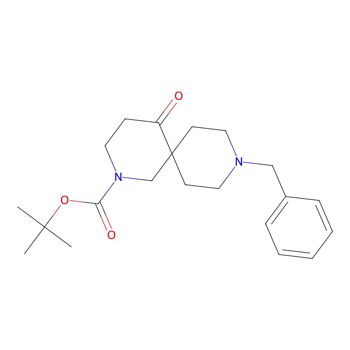 Tert-butyl 9-benzyl-5-oxo-2,9-diazaspiro[5.5]undecane-2-carboxylate molecular structure, CAS 1159982-58-7