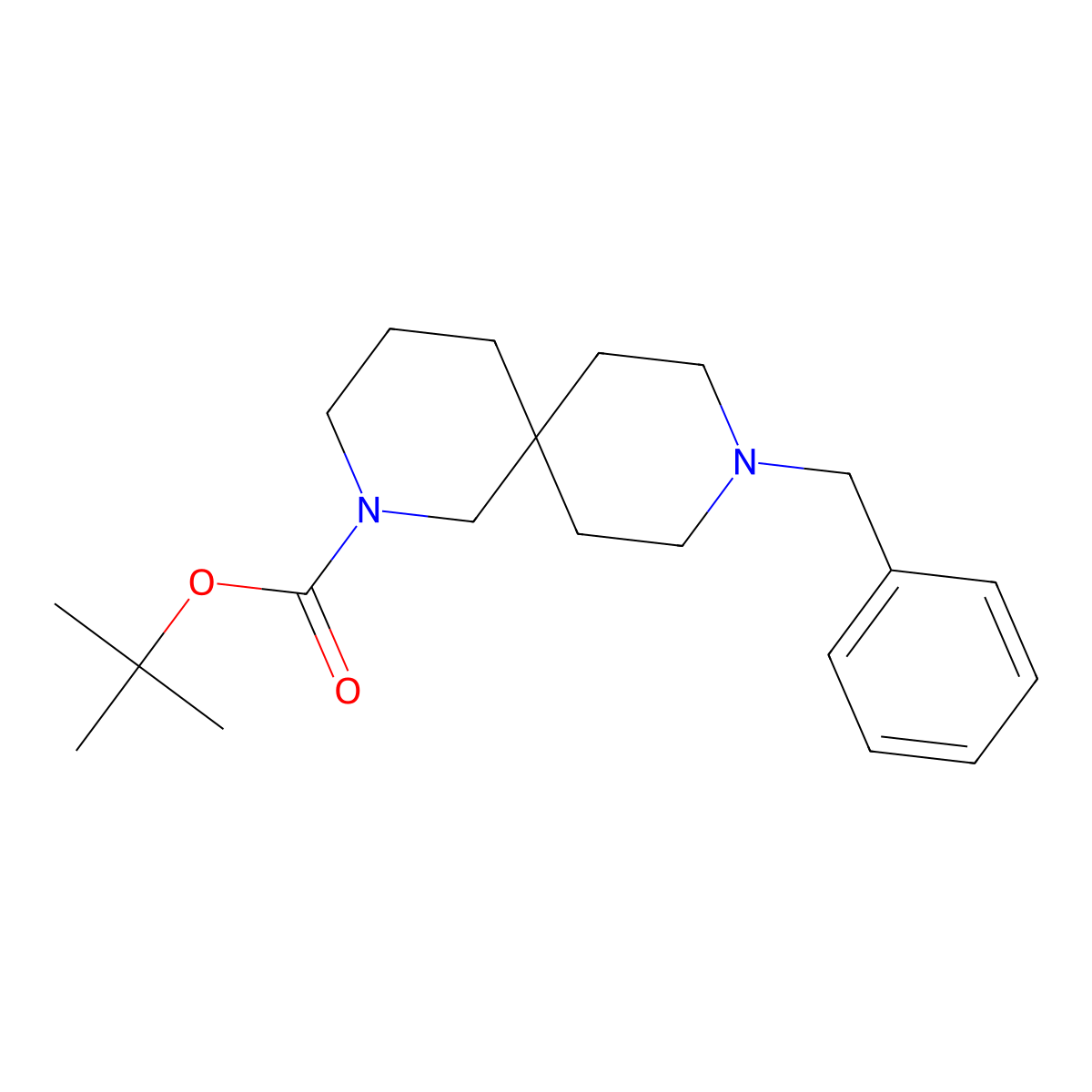 Tert-butyl 9-benzyl-2,9-diazaspiro[5.5]undecane-2-carboxylate molecular structure, CAS 1159982-59-8