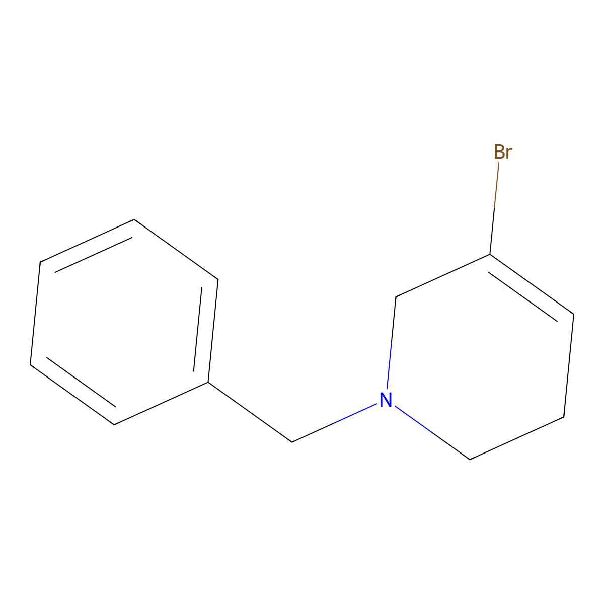 1-Benzyl-3-bromo-1,2,5,6-tetrahydropyridine molecular structure, CAS 1159982-62-3