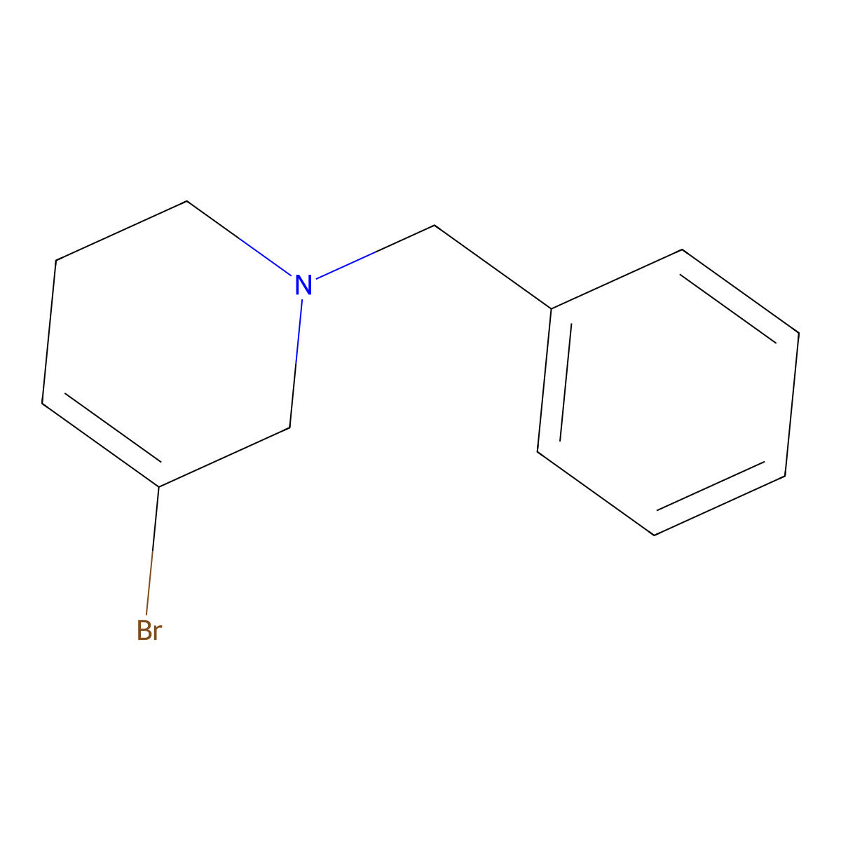 1-Benzyl-3-bromo-1,2,5,6-tetrahydropyridine molecular structure, CAS 1159982-62-3