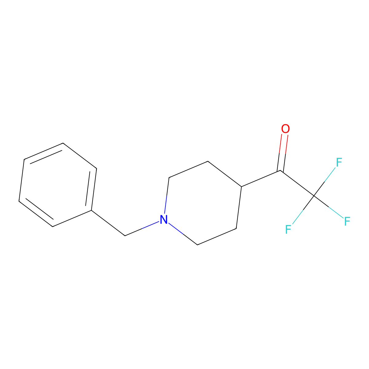1-Benzyl-4-(trifluoroacetyl)piperidine molecular structure, CAS 1159982-63-4