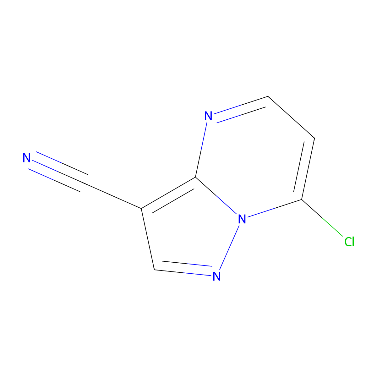 7-Chloropyrazolo(1,5-a)pyrimidine-3-carbonitrile molecular structure, CAS 1159982-97-4
