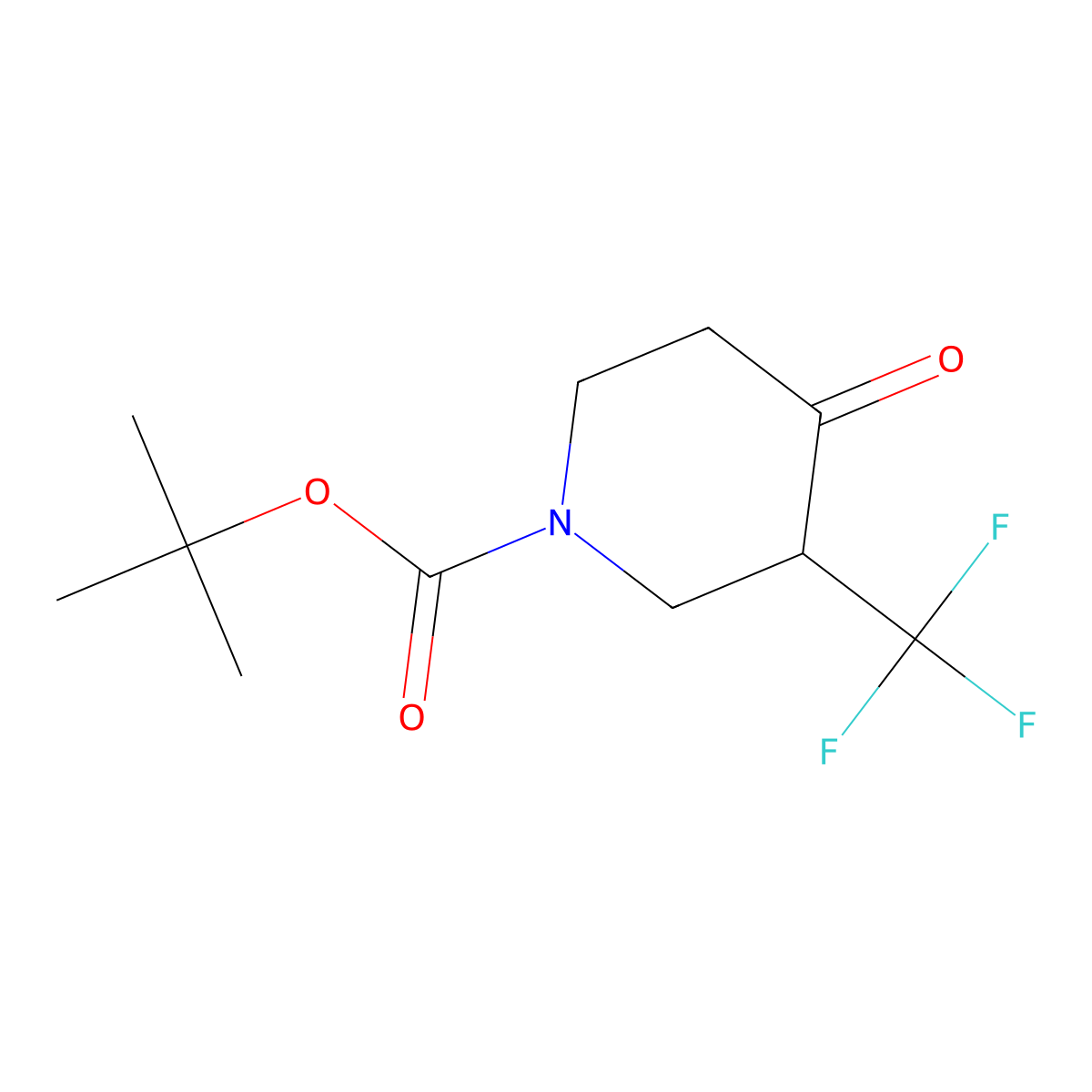 1-Boc-3-trifluoromethyl-piperidin-4-one molecular structure, CAS 1159983-77-3