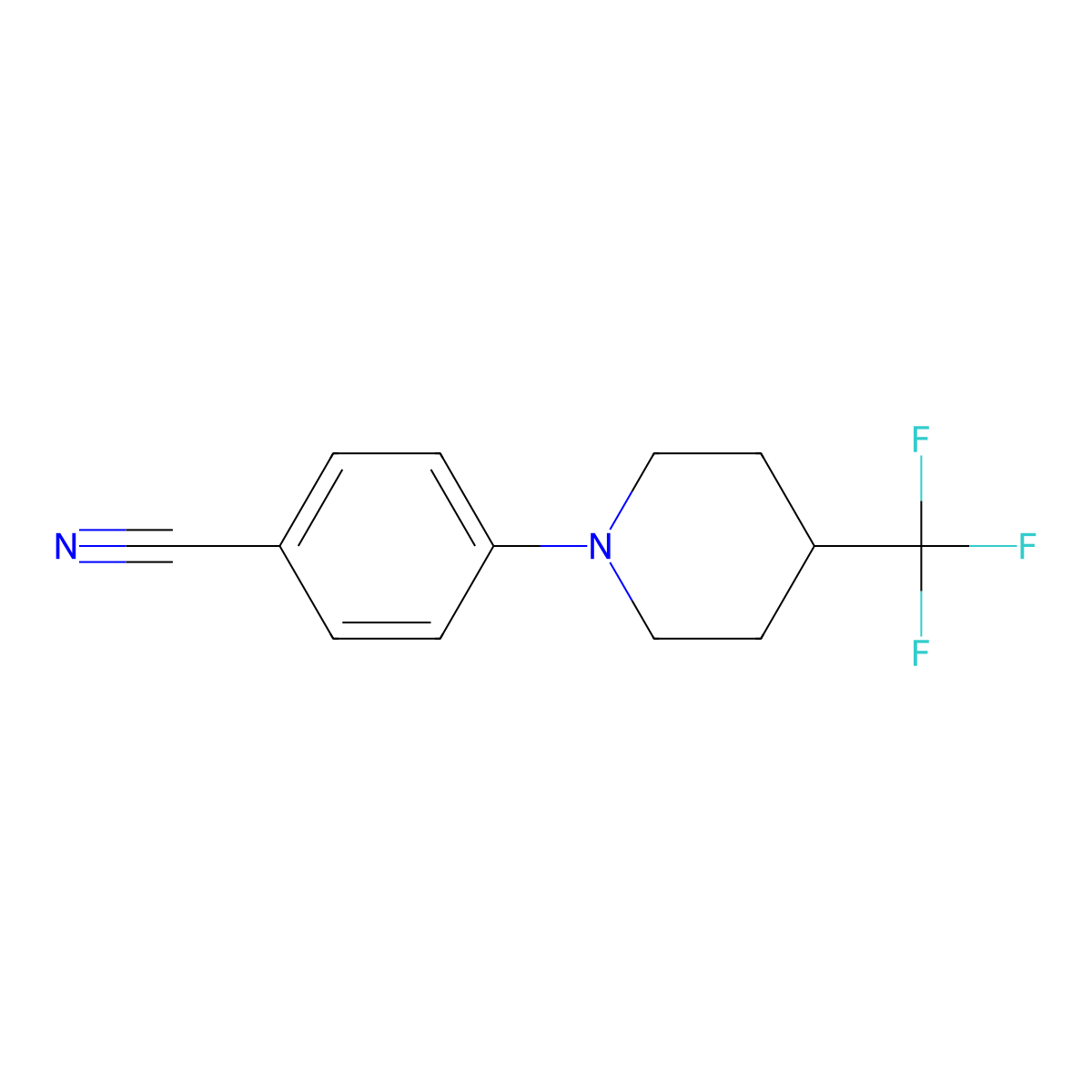 4-(4-Trifluoromethyl-piperidin-1-yl)-benzonitrile molecular structure, CAS 1159984-67-4