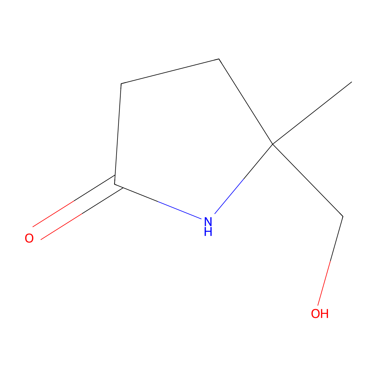5-(Hydroxymethyl)-5-methylpyrrolidin-2-one molecular structure, CAS 1159991-46-4