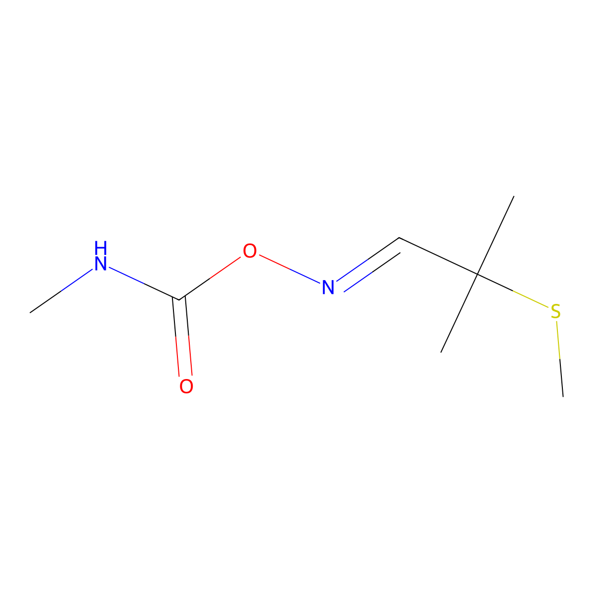 Aldicarb [ISO] molecular structure, CAS 116-06-3