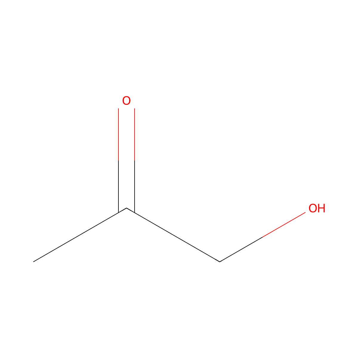 Hydroxyacetone molecular structure, CAS 116-09-6
