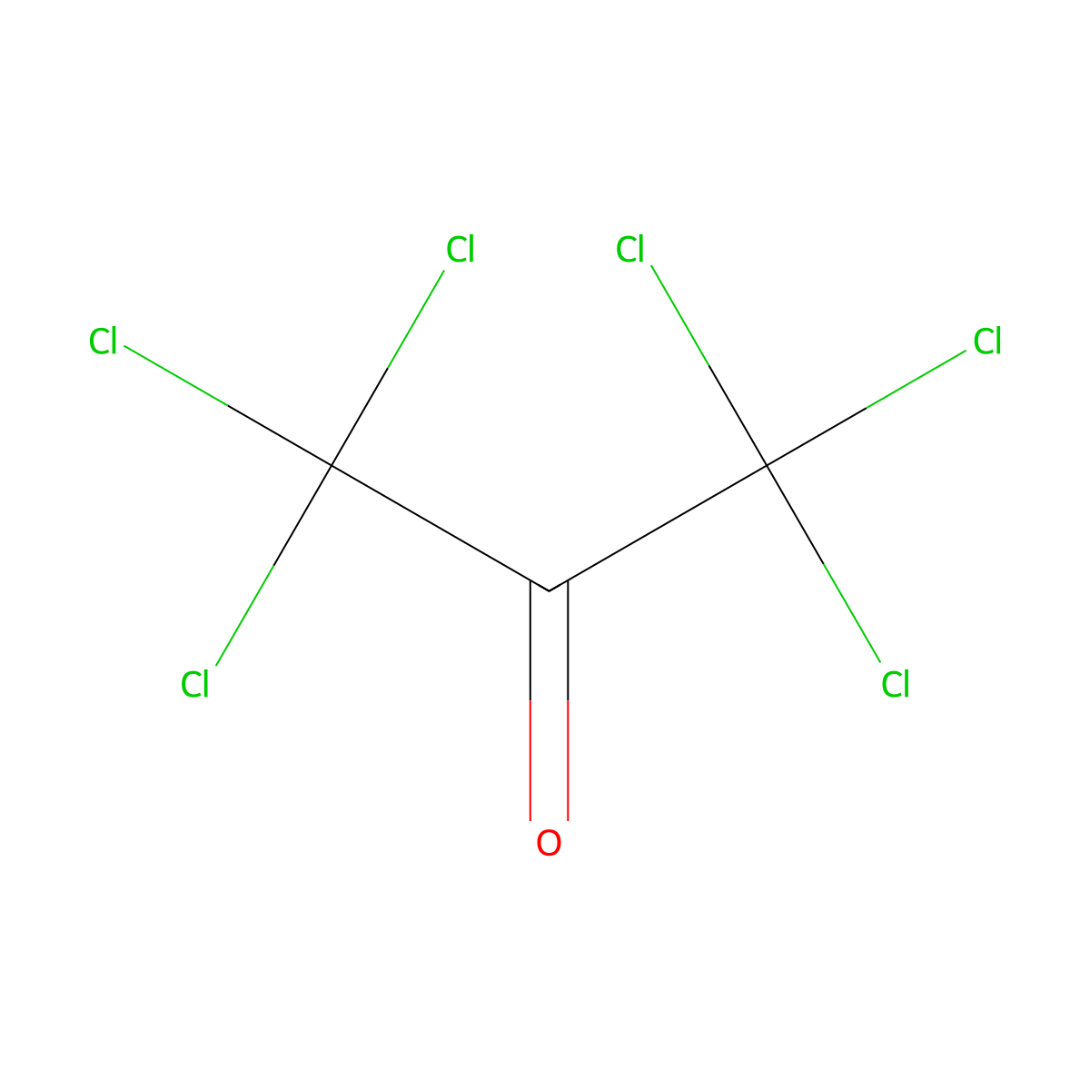 Hexachloroacetone molecular structure, CAS 116-16-5