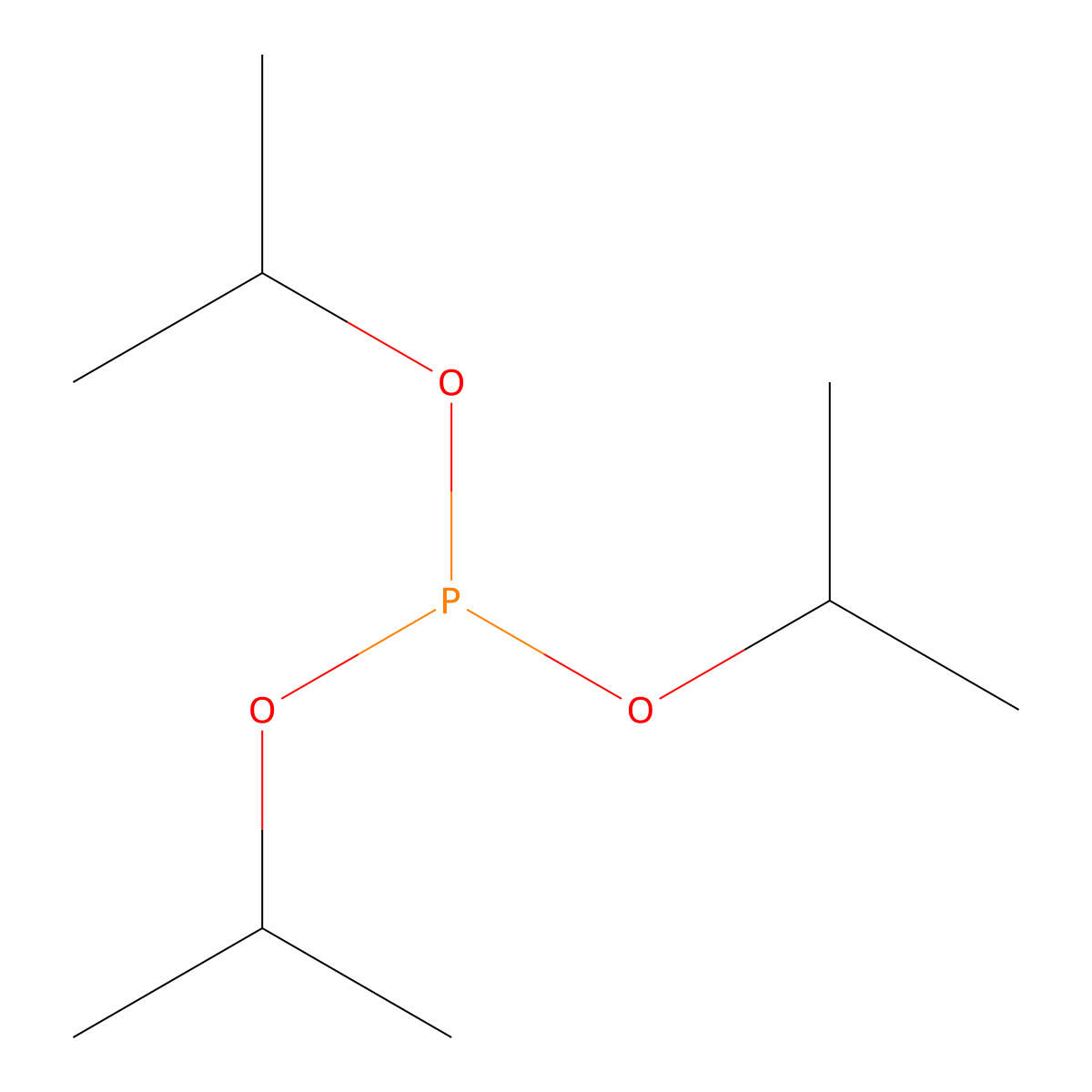 Triisopropyl phosphite molecular structure, CAS 116-17-6