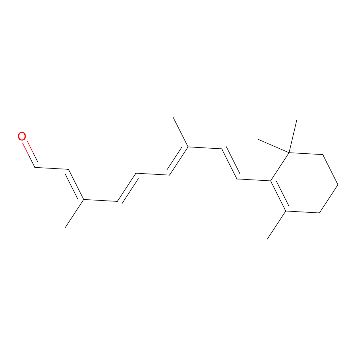 Retinal molecular structure, CAS 116-31-4