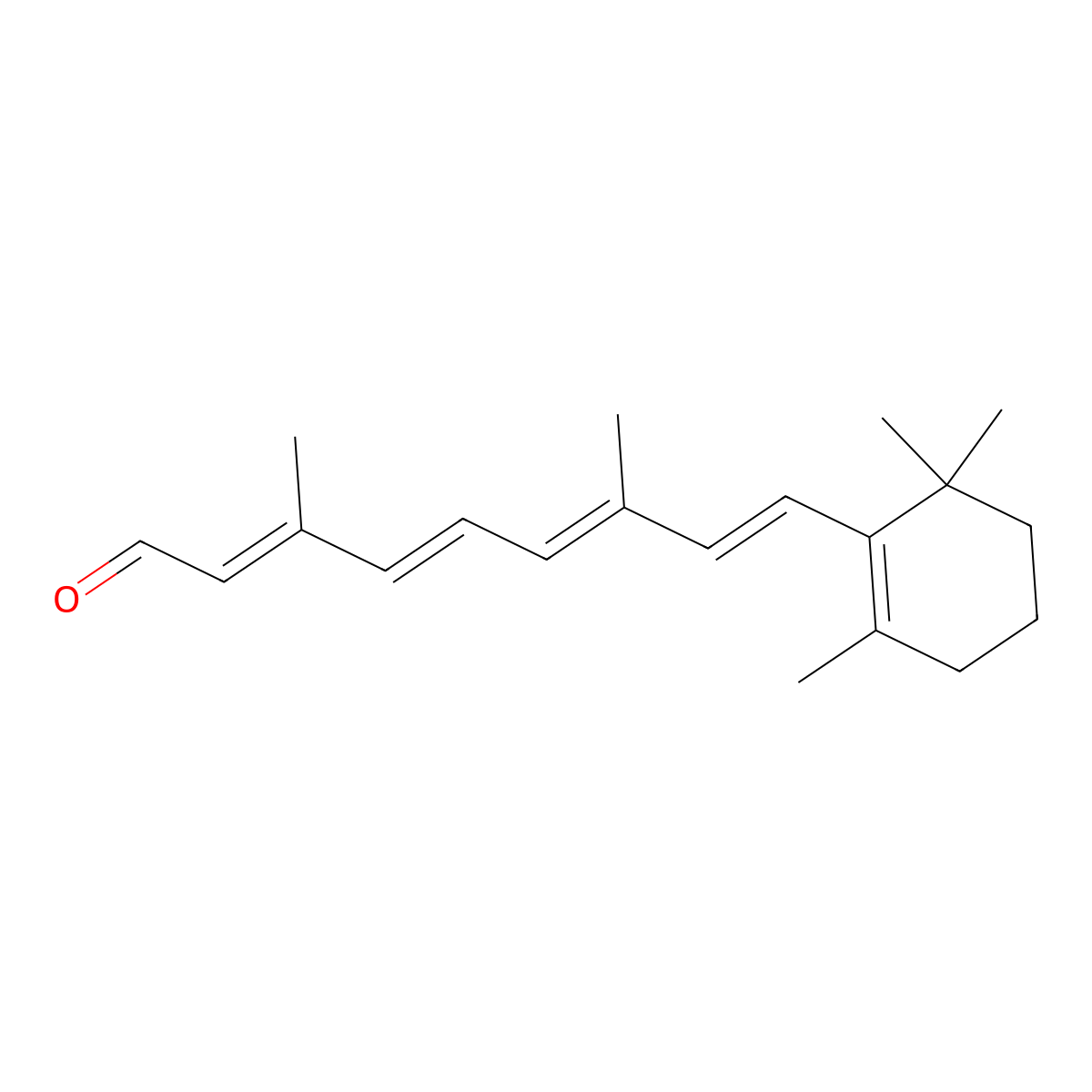 Retinal molecular structure, CAS 116-31-4