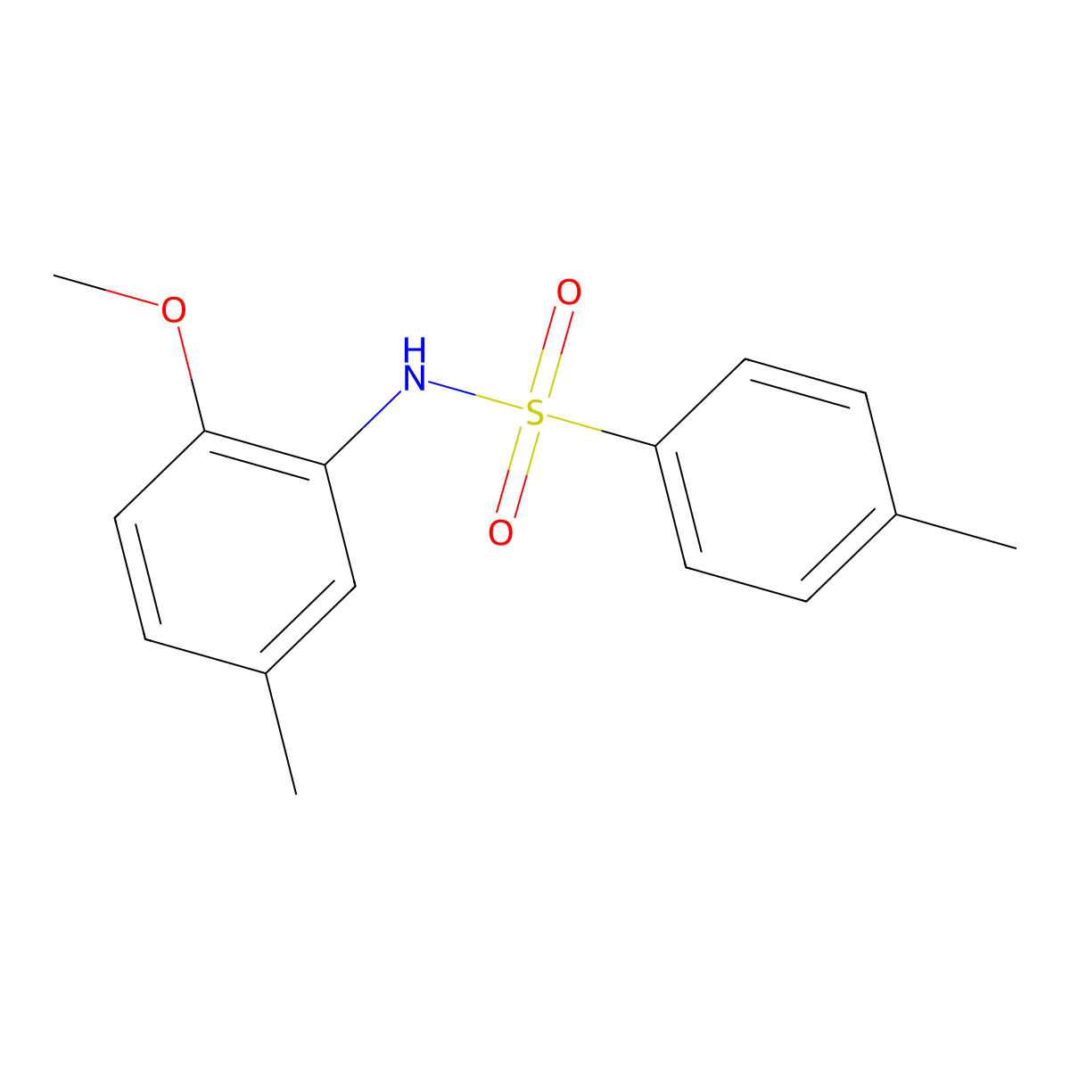 N-(2-methoxy-5-methylphenyl)-4-methylbenzenesulfonamide molecular structure, CAS 116-41-6