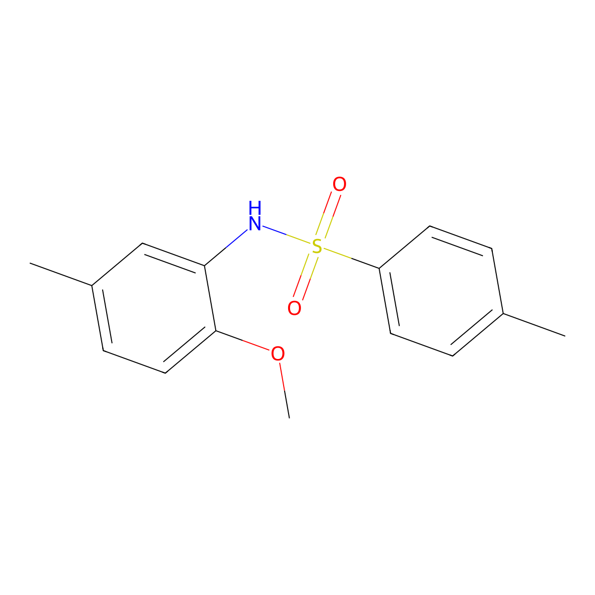 N-(2-methoxy-5-methylphenyl)-4-methylbenzenesulfonamide molecular structure, CAS 116-41-6