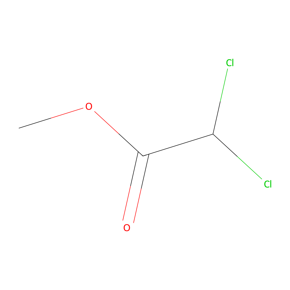 Methyl dichloroacetate molecular structure, CAS 116-54-1